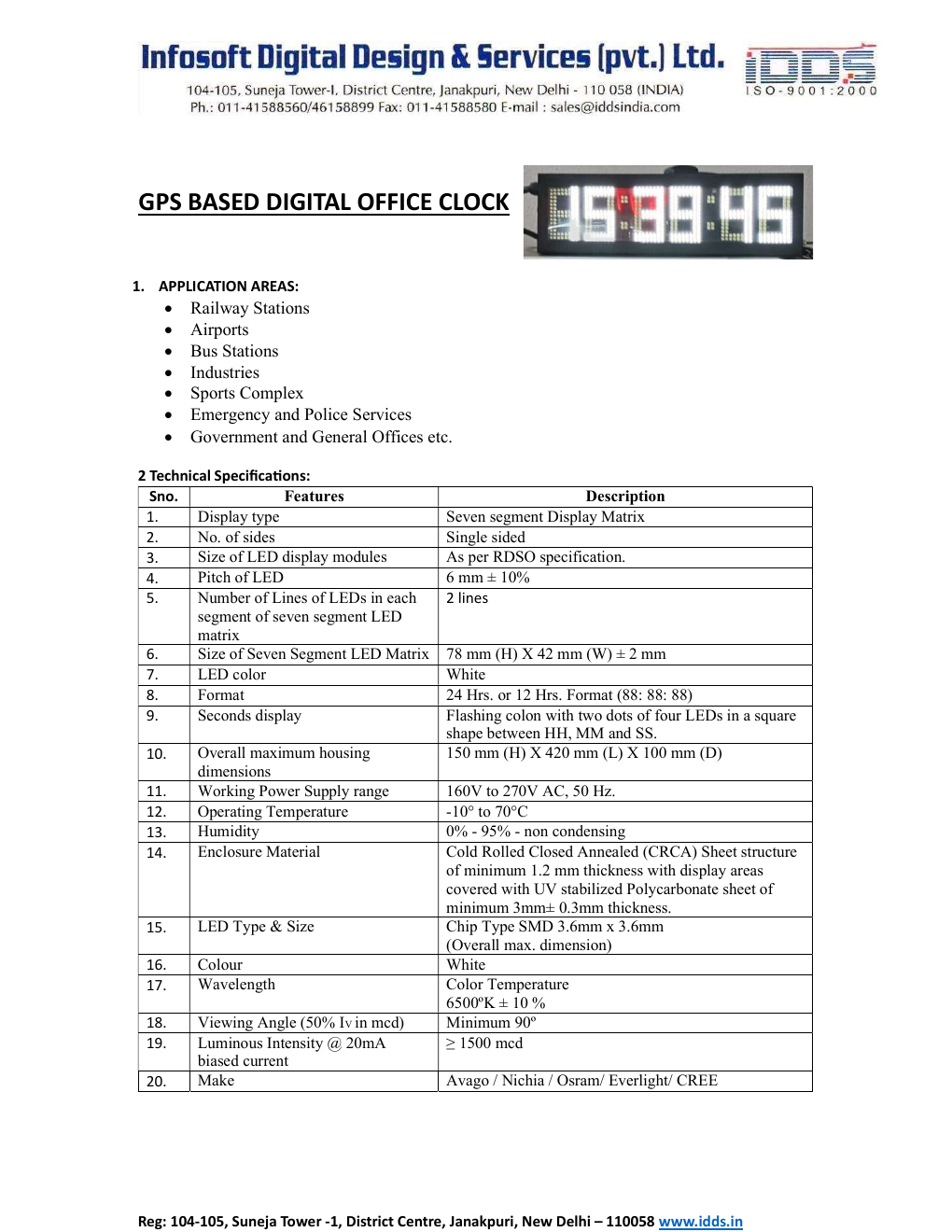 GPS Based Digital Office Clock product preview